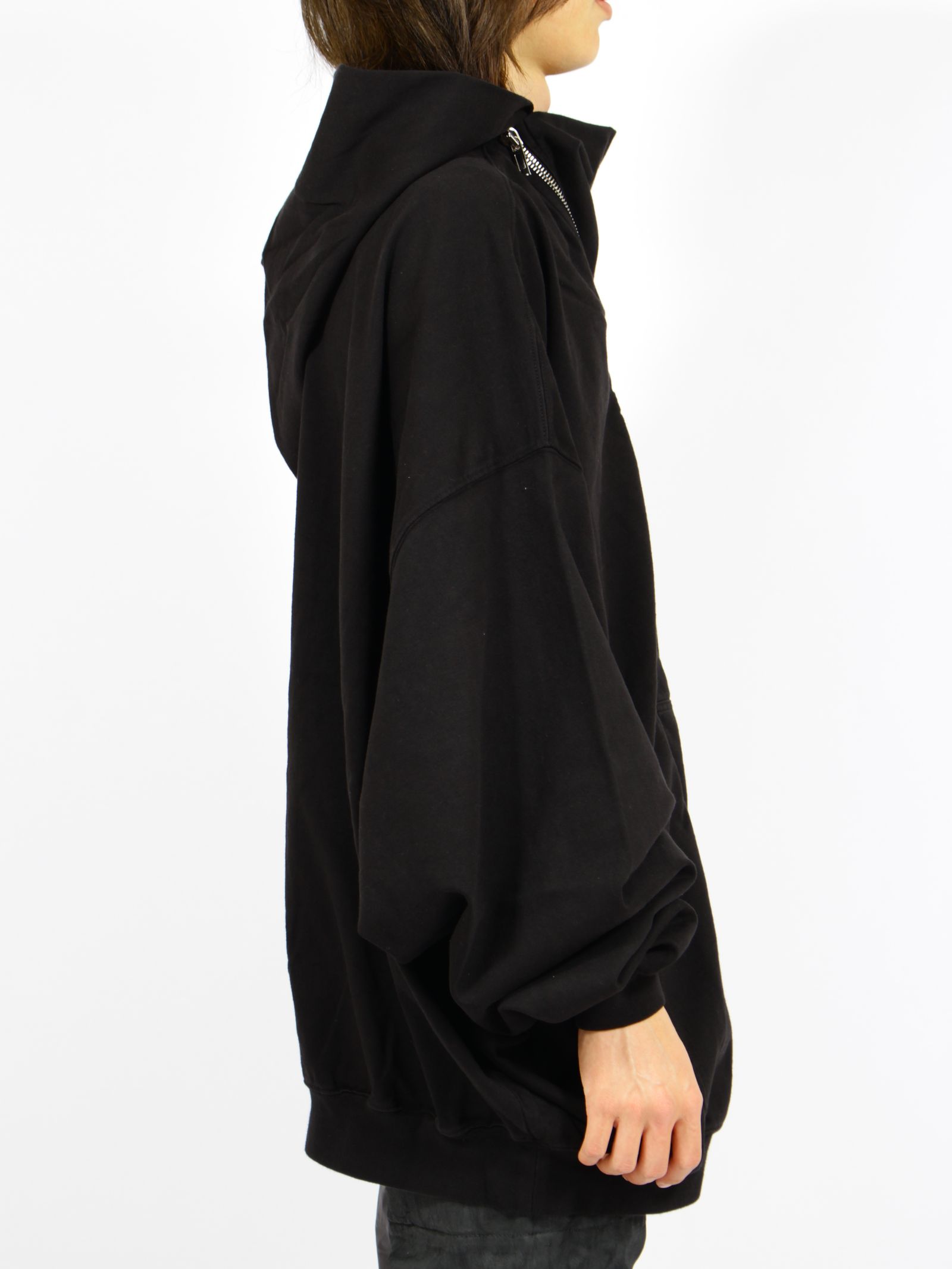 【26SS】マウンテン ハン ジップ フーディー パーカー / MOUNTAIN HUN HOODIE / ブラック