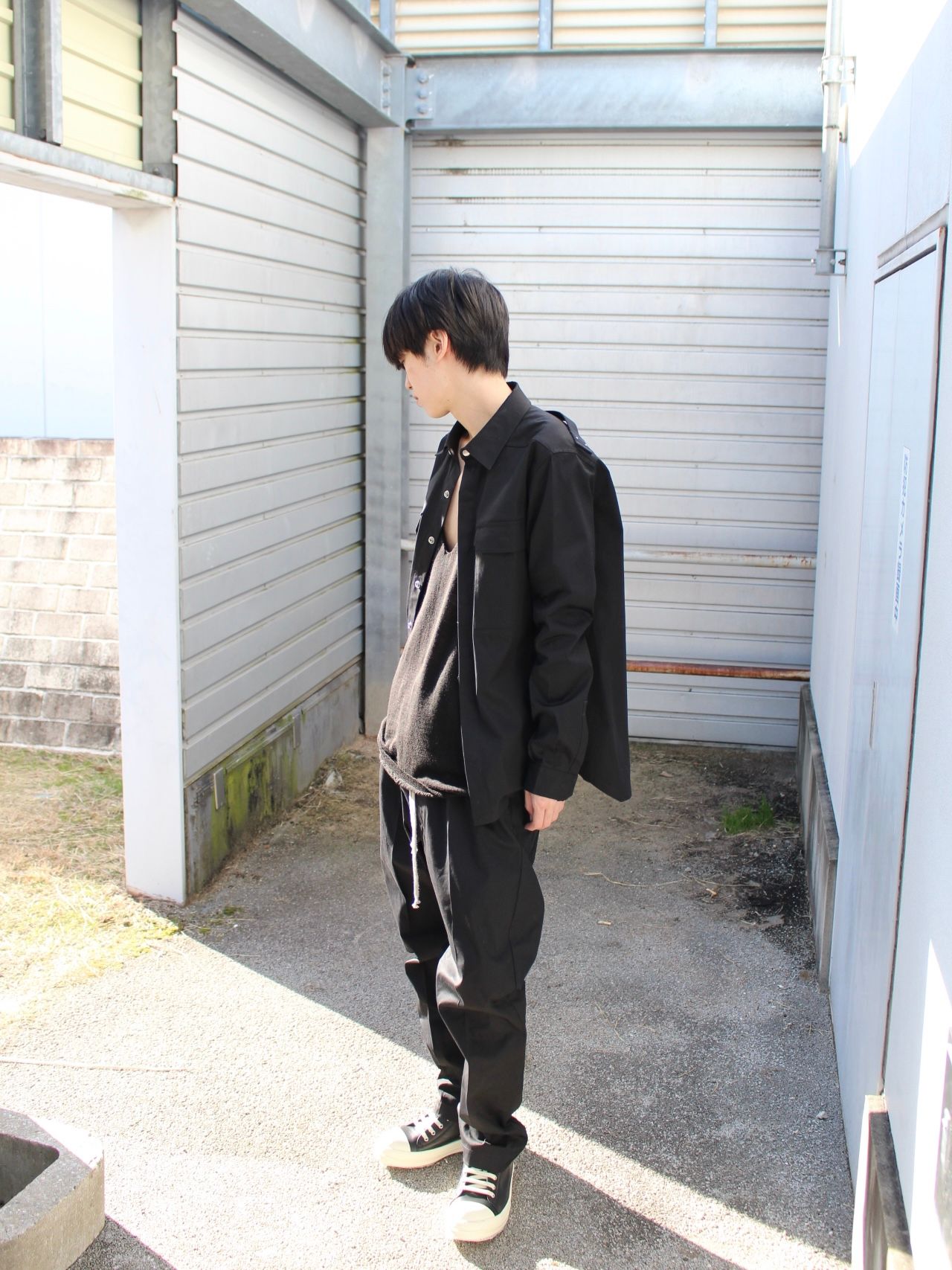 【26SS】ドローストリング ロング サルエルパンツ / DRAWSTRING LONG / ブラック