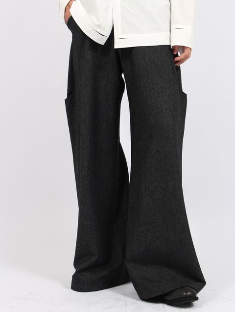 【25AW】6ポケット ウール カシミヤ トラウザーズ / 6 Pocket Sub Ong Wool Trousers / ブラック