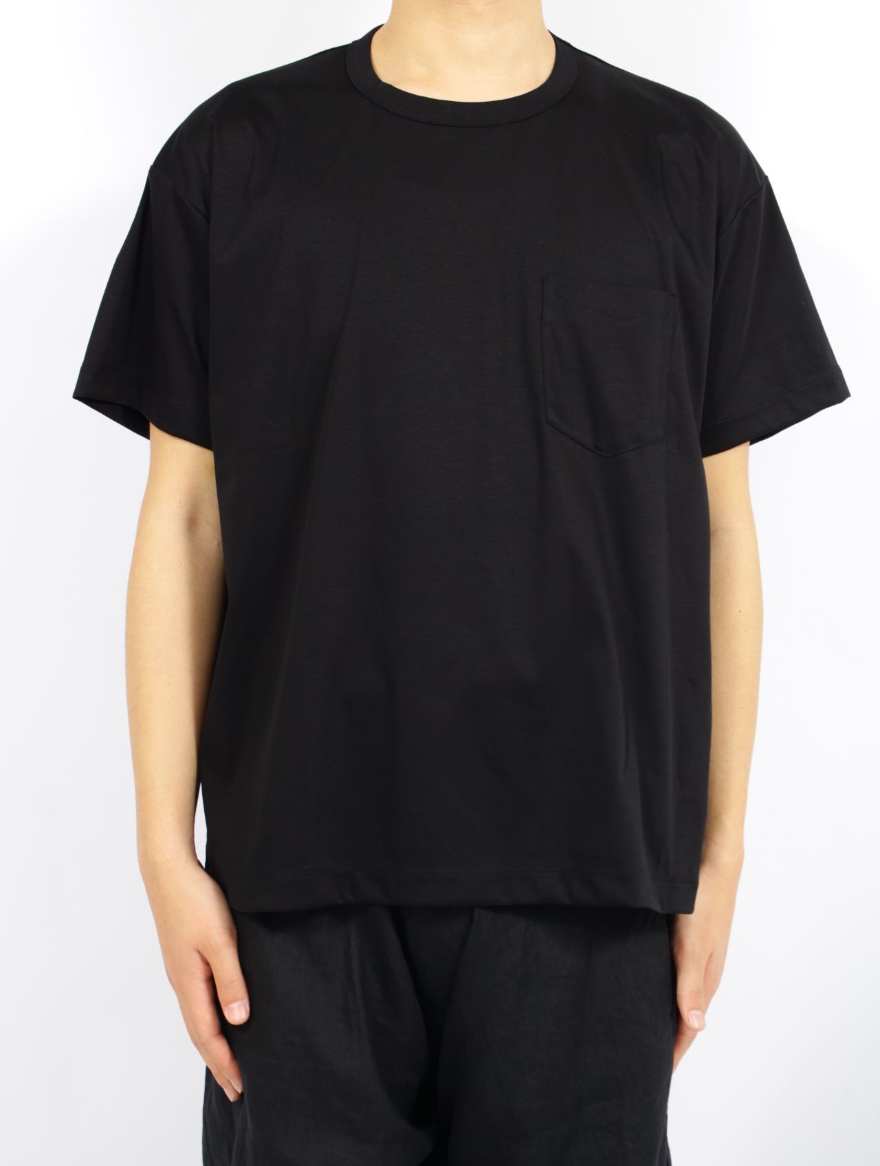 【25SS】パターン B パッチワーク ティー A 半袖 カットソー / PATTERN B-PATCHWORK TEE A / ブラック×ホワイト