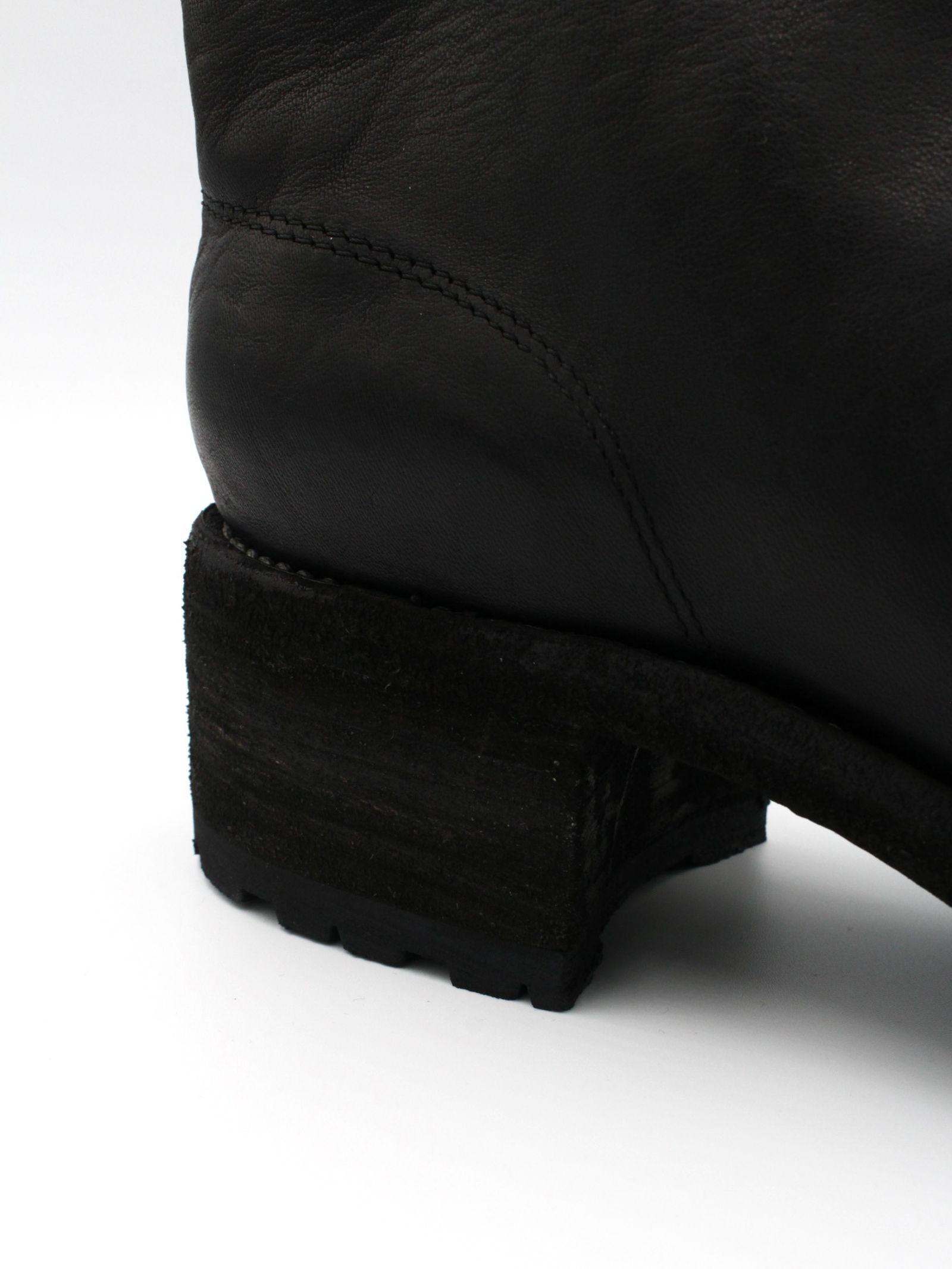 【NB06V】馬革 ホースレザー フルグレイン 表革 バックジップ ブーツ / HORSE FULL GRAIN  BACK ZIP BOOT / ブラック