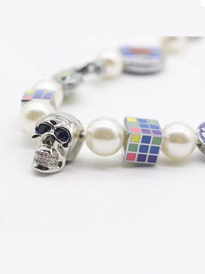 クロス フラワー スマイリーネックレス / CROSS FLOWER SMILEY NECKLACE / マルチ