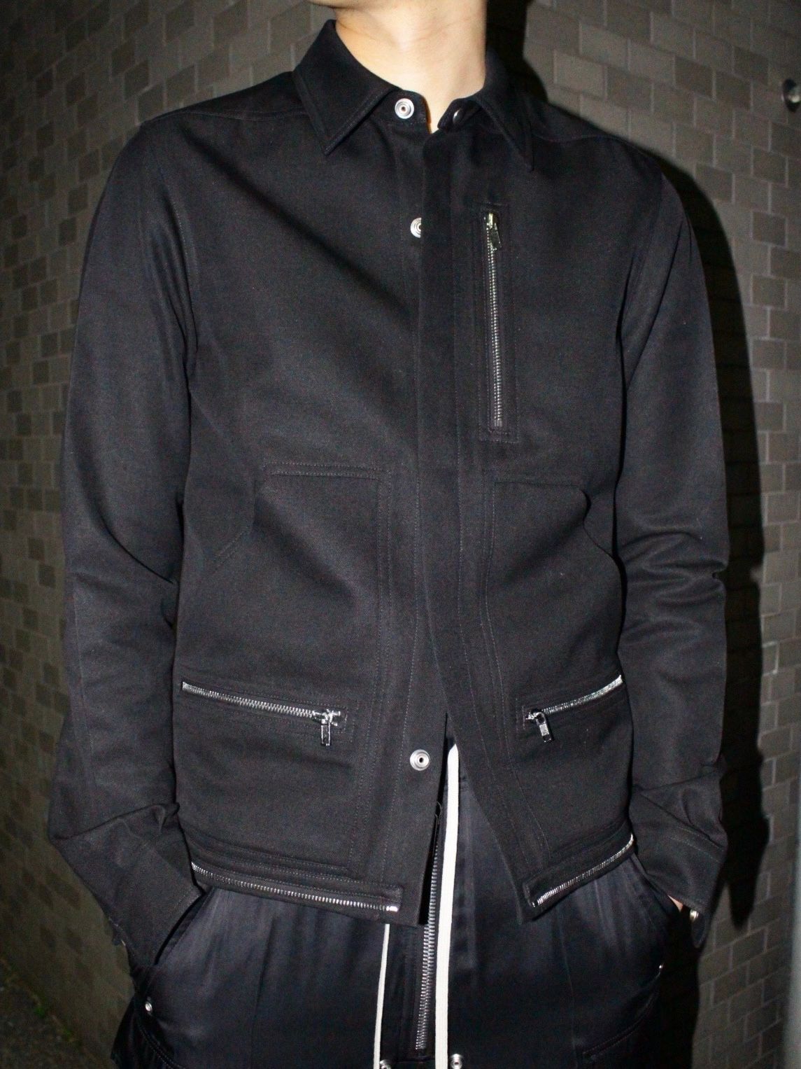 【25SS】ジップアップ ヘッドオン シャツ / HEADON SHIRT / ブラック