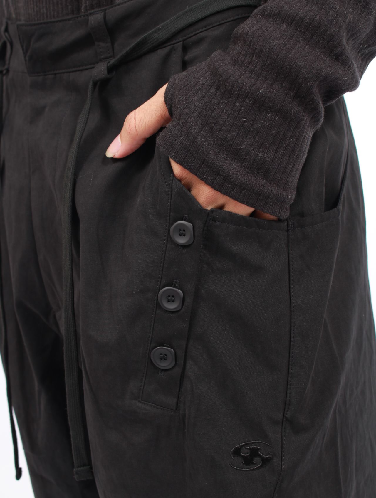 【25AW】タイ パンツ / TIE PANTS / ブラック