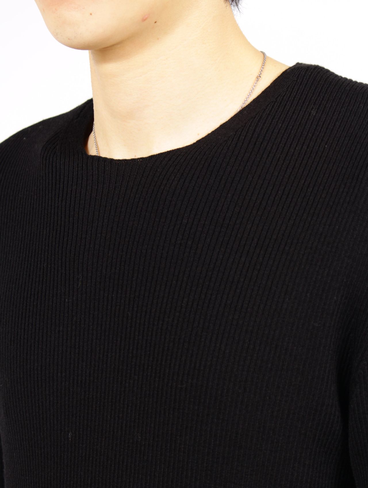 【25AW】メンズ フィット ノーシーム プルオーバー / MENS FITTED NO-SEAM PULLOVER / ブラック