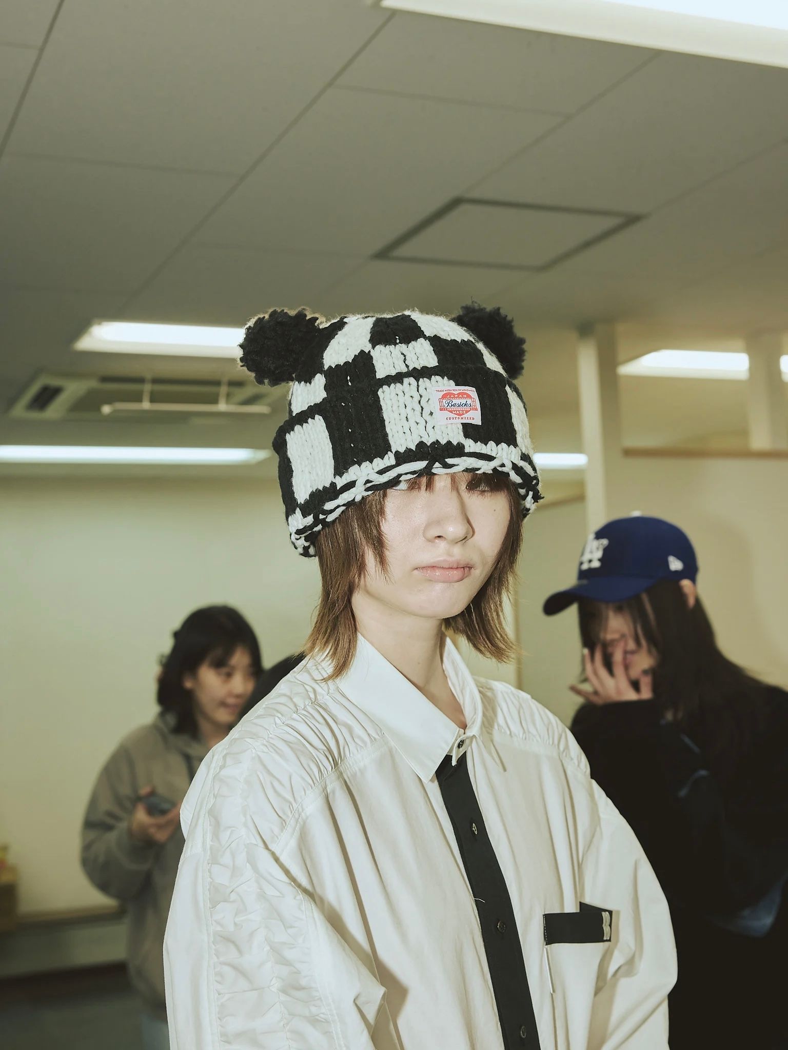 【25AW】チェッカード フラッグ ベアー ビーニー / CHECKERED FLAG BEAR BEANIE / ブラック