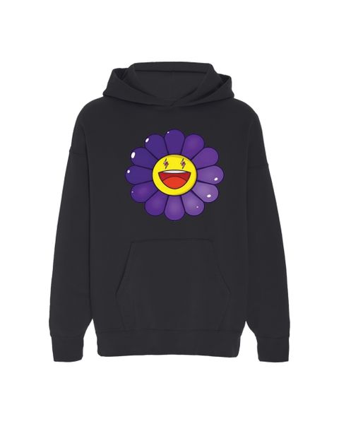 ビッグフラワープリントフーディー / Morado Large Flower Hoodie / ブラック