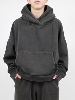 ヘビー プルオーバー フーディー パーカー / HEAVY HOOD / WASHED BK(ウォッシュブラック)