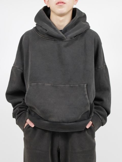 ヘビー プルオーバー フーディー パーカー / HEAVY HOOD / WASHED BK(ウォッシュブラック)