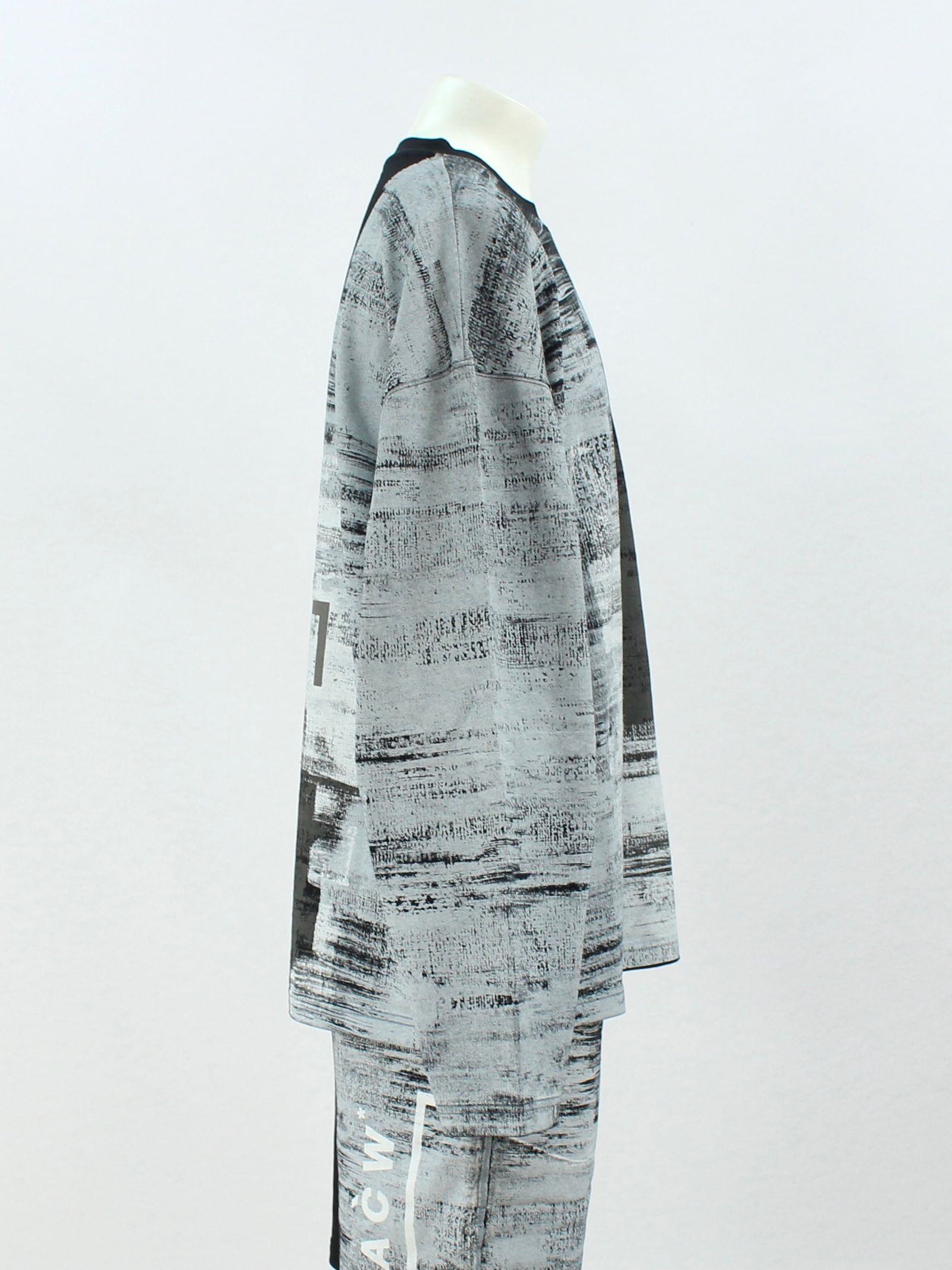 ペイント ロゴ 長袖Tシャツ / MOD LUX PAINTED LS T-SHIRTS / ブラック × ホワイト