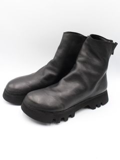 【ZO08V】馬革 ホースレザー アンクル バックジップ ブーツ / HORSE FULL GRAIN BLAKE ANKLE BACK ZIP BOOTS /  ブラック
