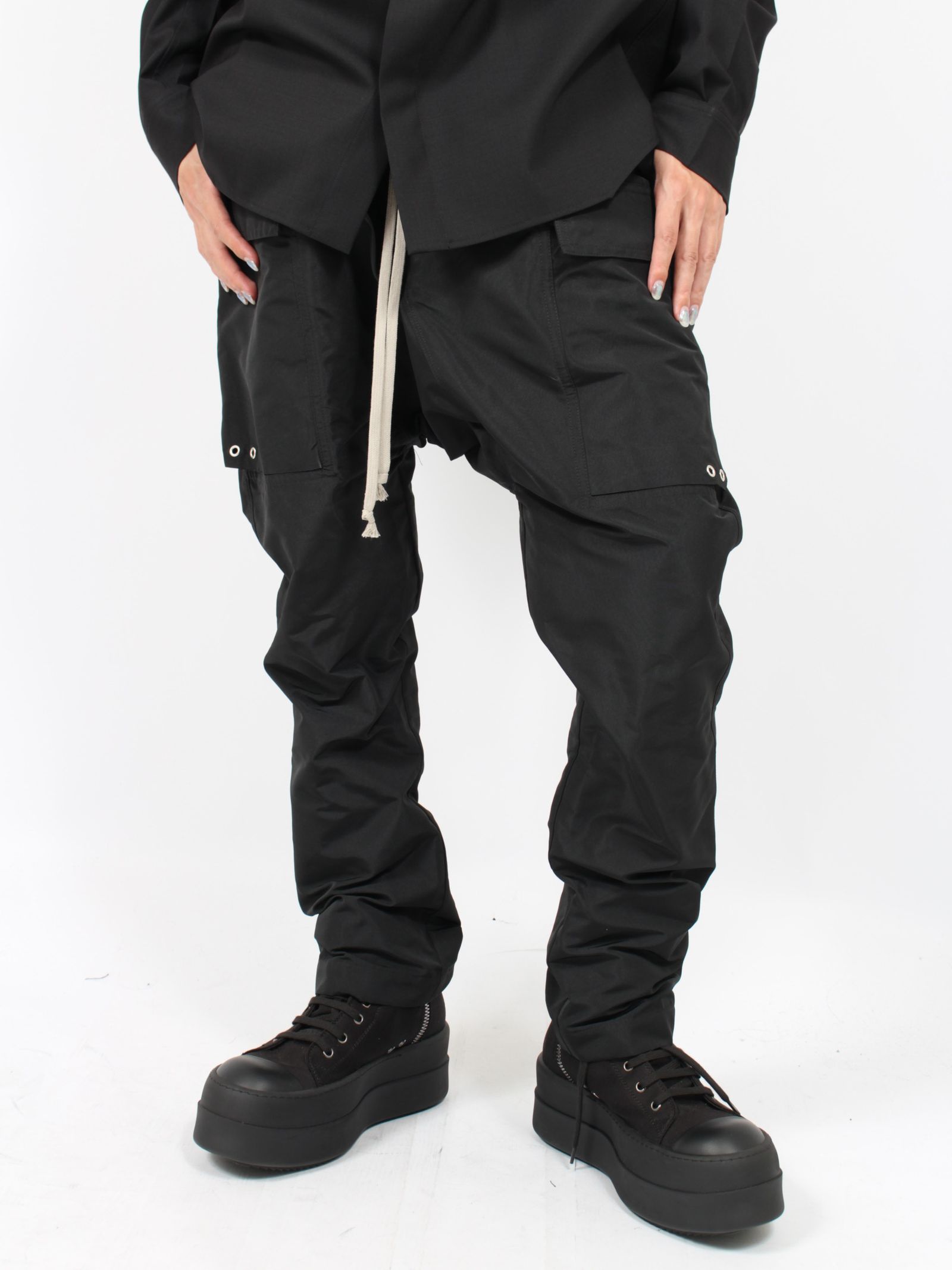 RICK OWENS - 【24AW】サルエル カーゴ ロング パンツ / CARGO LONG / ブラック | STORY