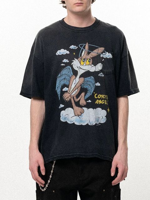 【26SS】”コヨーテ エンジェル”  ポケット Tシャツ / "COYOTE ANGEL" POCKET TEE / ブラック