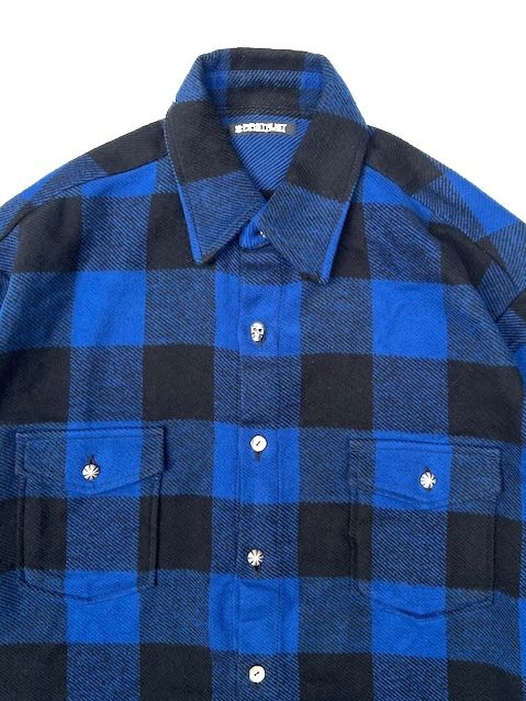 オーバーサイズ チェックシャツ / WEEKEND LS SHIRT / ブルー - M