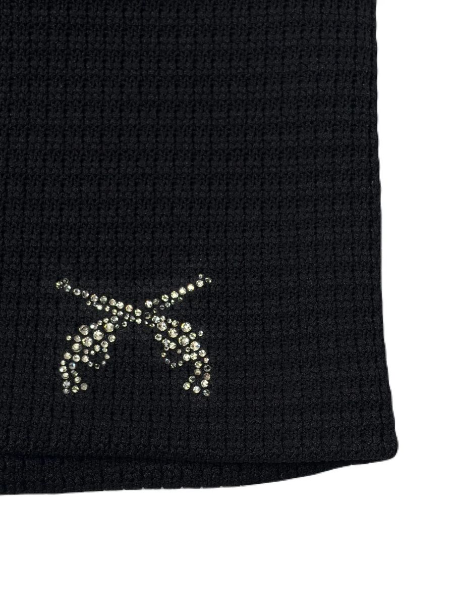【26AW】 クロスガン クリスタル ビーニー / CROSSGUN CRYSTAL BEANIE / ブラック