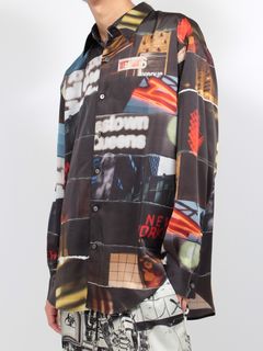 【24AW】荒木塁 コラボ テストプリント グラフィック シャツ / TEST PRINT GRAPHIC SHIRT LUI ARAKI / ブラック