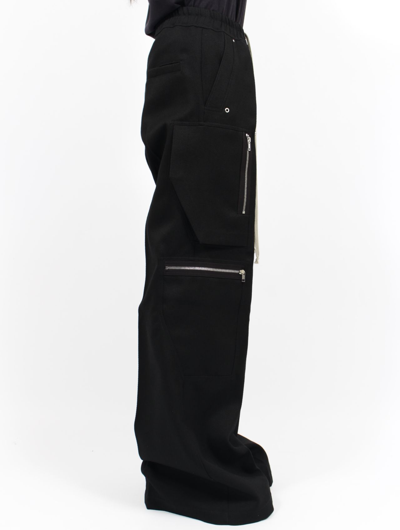 Rick Owens 24AW Cargobelas Cargo Bella Coated Black Denim
