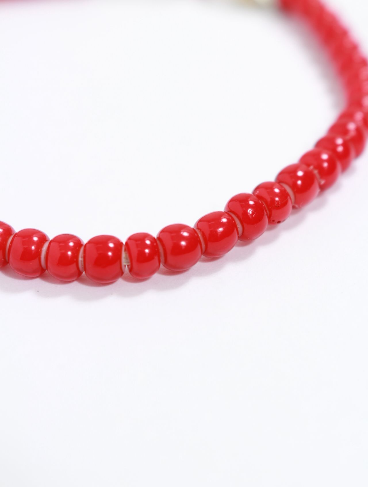 【25AW】グラス ビーズ ブレスレット / GLASS BEADED BRACELET / レッド