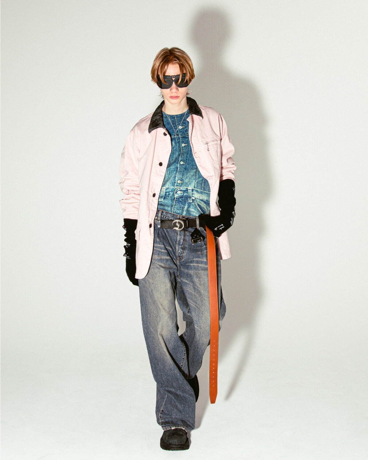 【25AW】タトゥー ロング ニット グローブ / "TATOO" LONG KNIT GROVE / ブラック