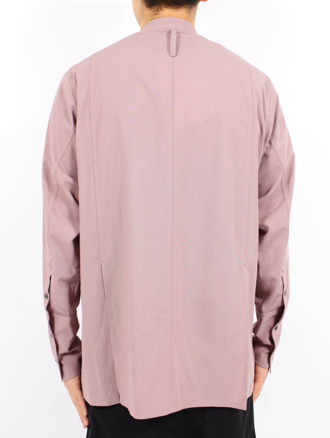 【24AW】スリット バンド カラー シャツ / SLIT BAND COLLAR SHIRT / アズキ