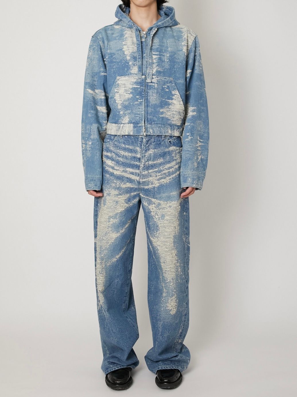 【26SS】ワイド デニム パンツ / WIDE DENIM / インディゴブリーチ
