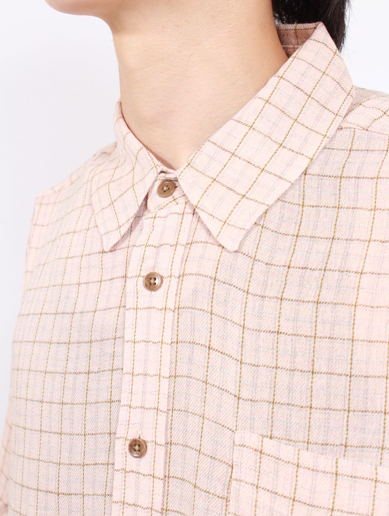 【25AW】ルーム シャツ 長袖 チェック / ROOM SHIRT / AIRY PINK CHECK(ピンクチェック)