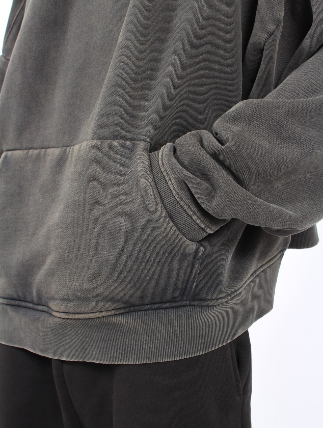 ヘビー プルオーバー フーディー パーカー / HEAVY HOOD / WASHED BLACK（ウォッシュブラック）