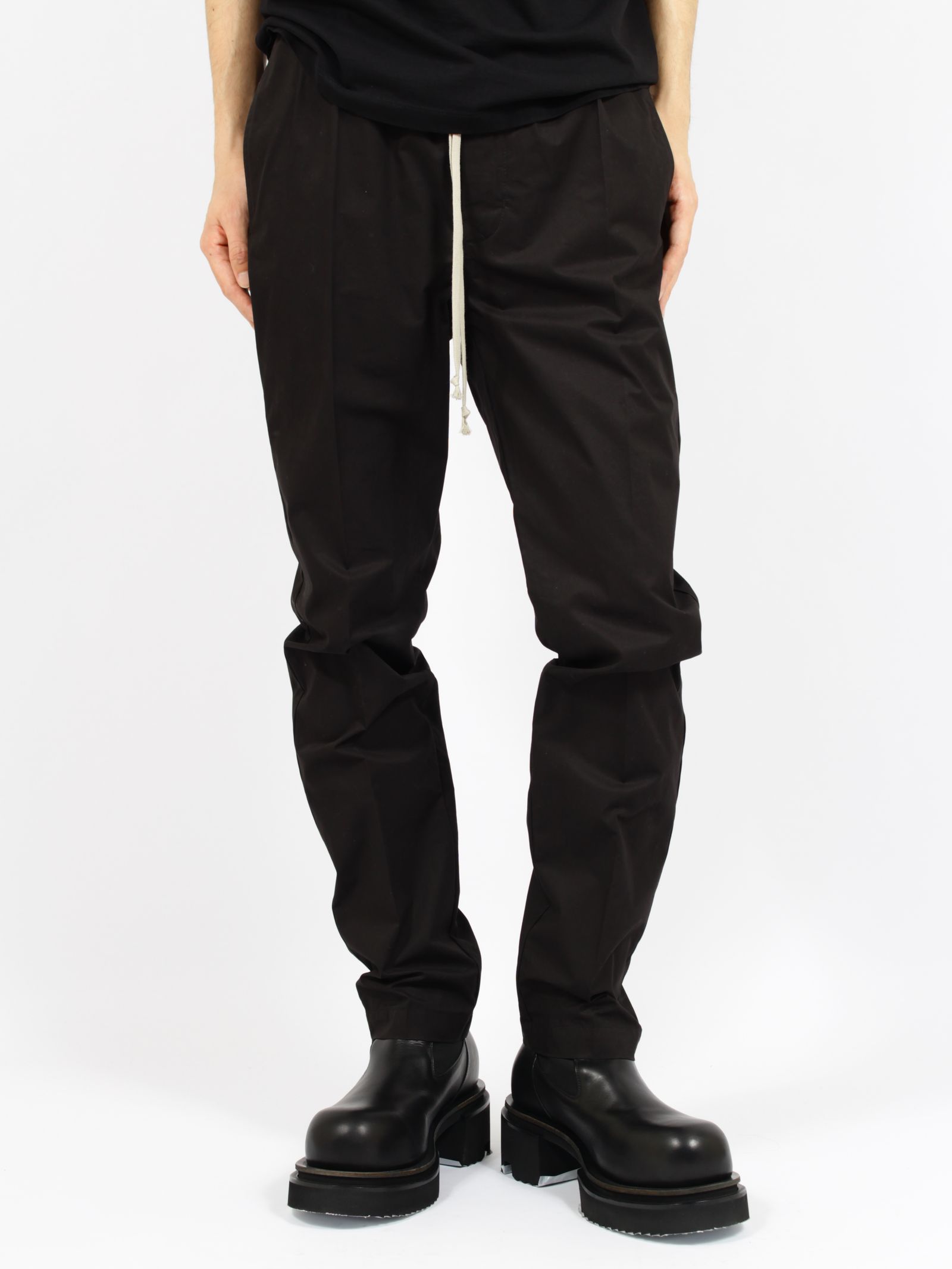 【26SS】ドローストリング スリム ロング サルエルパンツ / DRAWSTRING SLIM LONG / ブラック