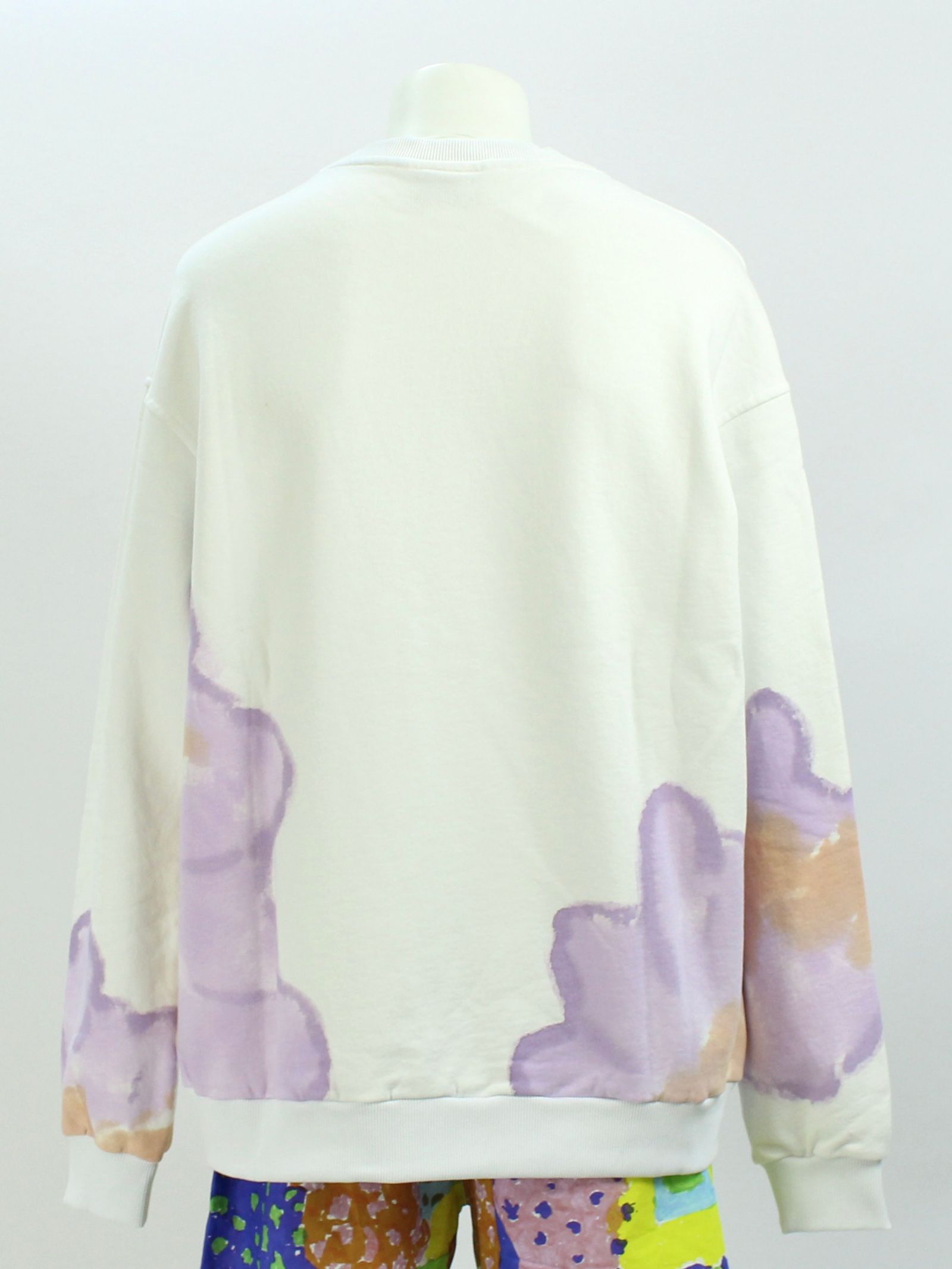 ランダムペイント スウェット / WATERCOLOR PAINT SWEAT  SHIRT / ホワイト × マルチ