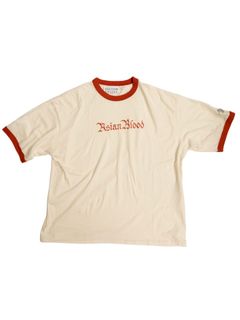 【26SS】ディストレスド トリム Tシャツ 'ASIANBLOOD / DISTRESSED TRIM T SHIRT 'ASIANBLOOD / ホワイト