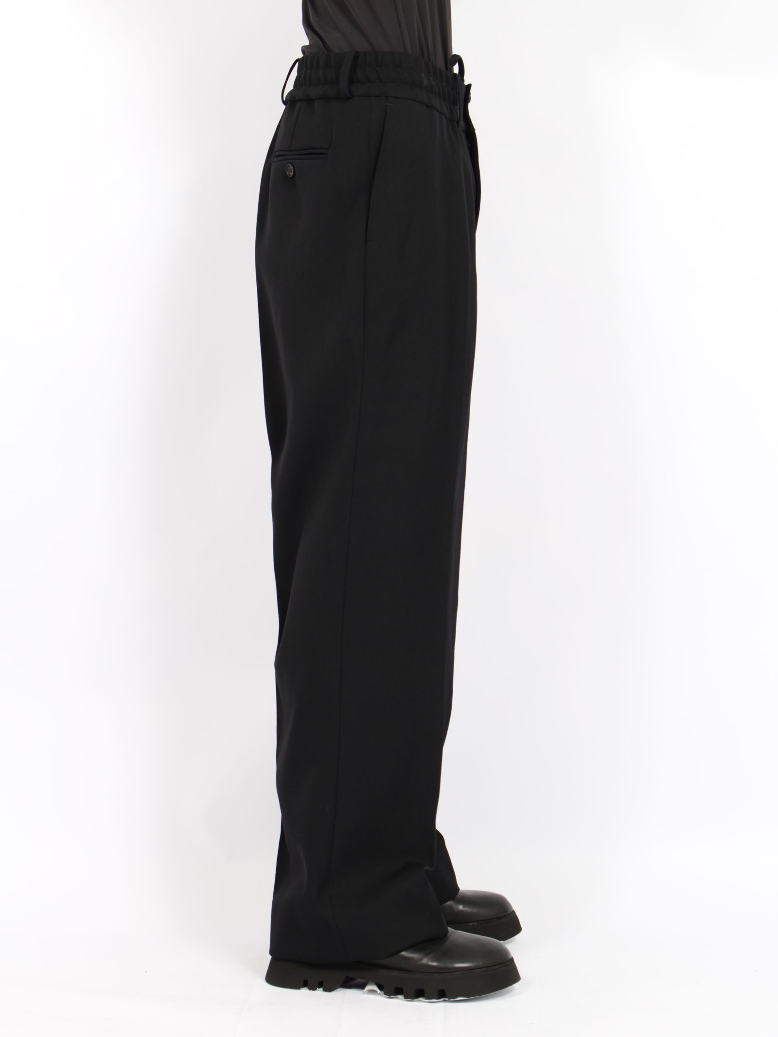 【26AW】ヘビー ウール ストレート イージー パンツ / HEAVY WOOL STRAIGHT EASY PANTS .16 / ブラック