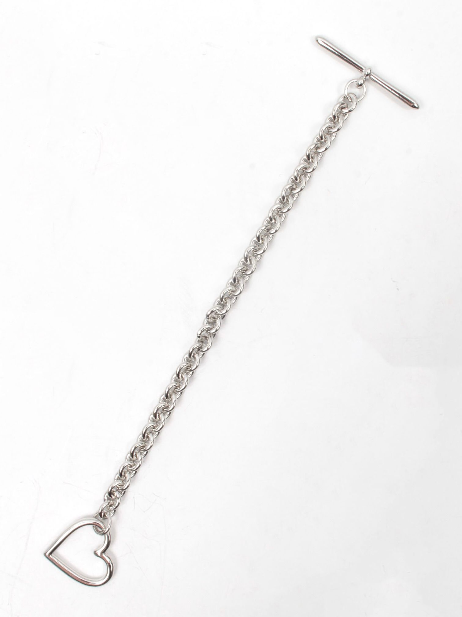 【25AW】ハート ブレスレット / HEART BRACELET (SMALL LINK) / シルバー