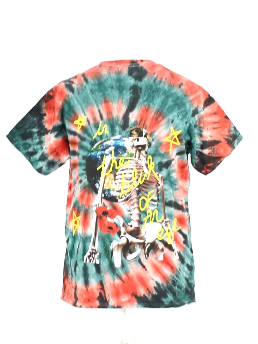 スカルワールド ヨーロッパTシャツ / ASTROWORLD Lollapalooza EUROPE Tour TEE / グリーン × マルチカラー