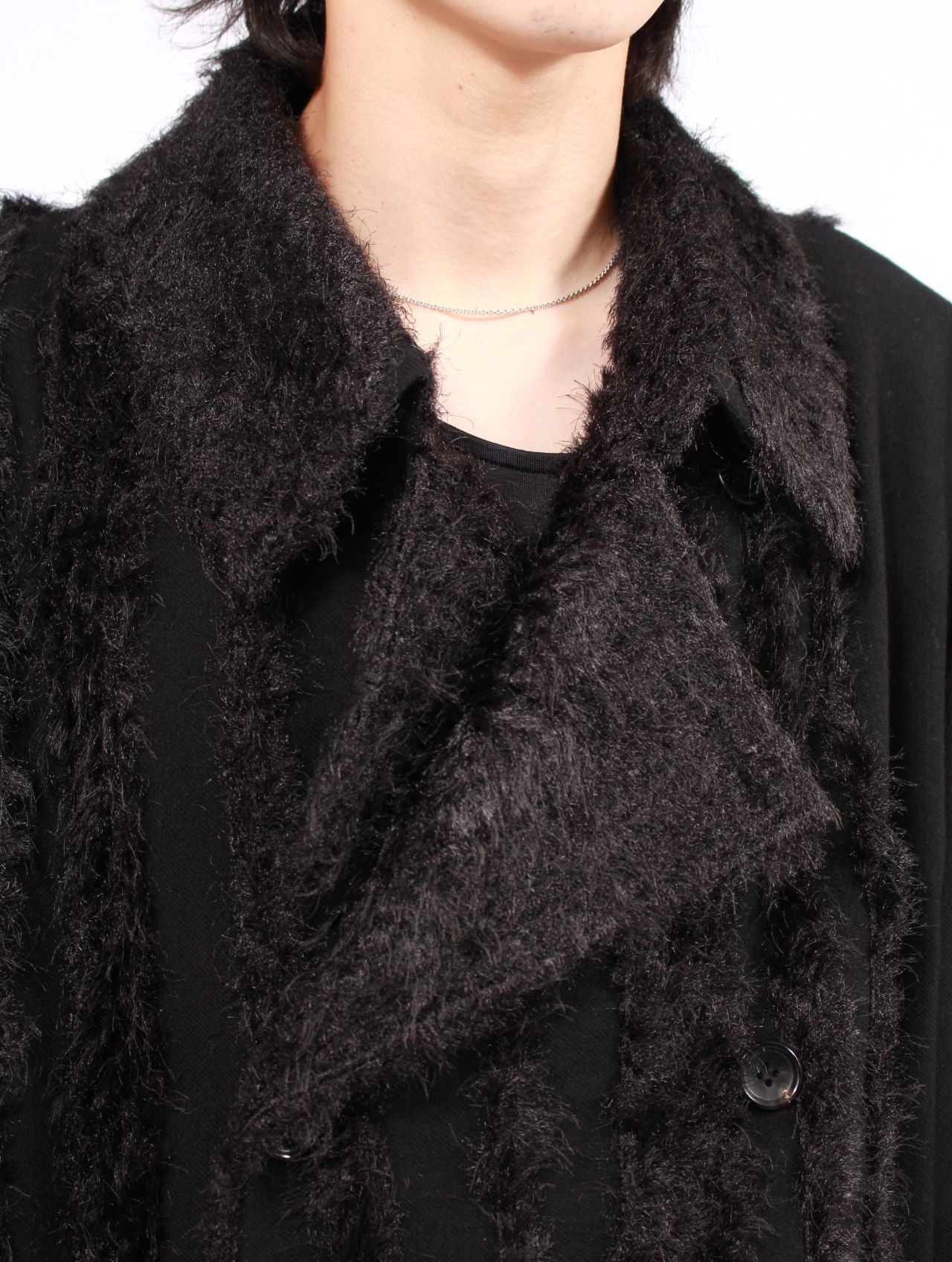 【25AW】ダブル ブレステッド ロングコート / DOUBLE BRESTED COAT / ブラック