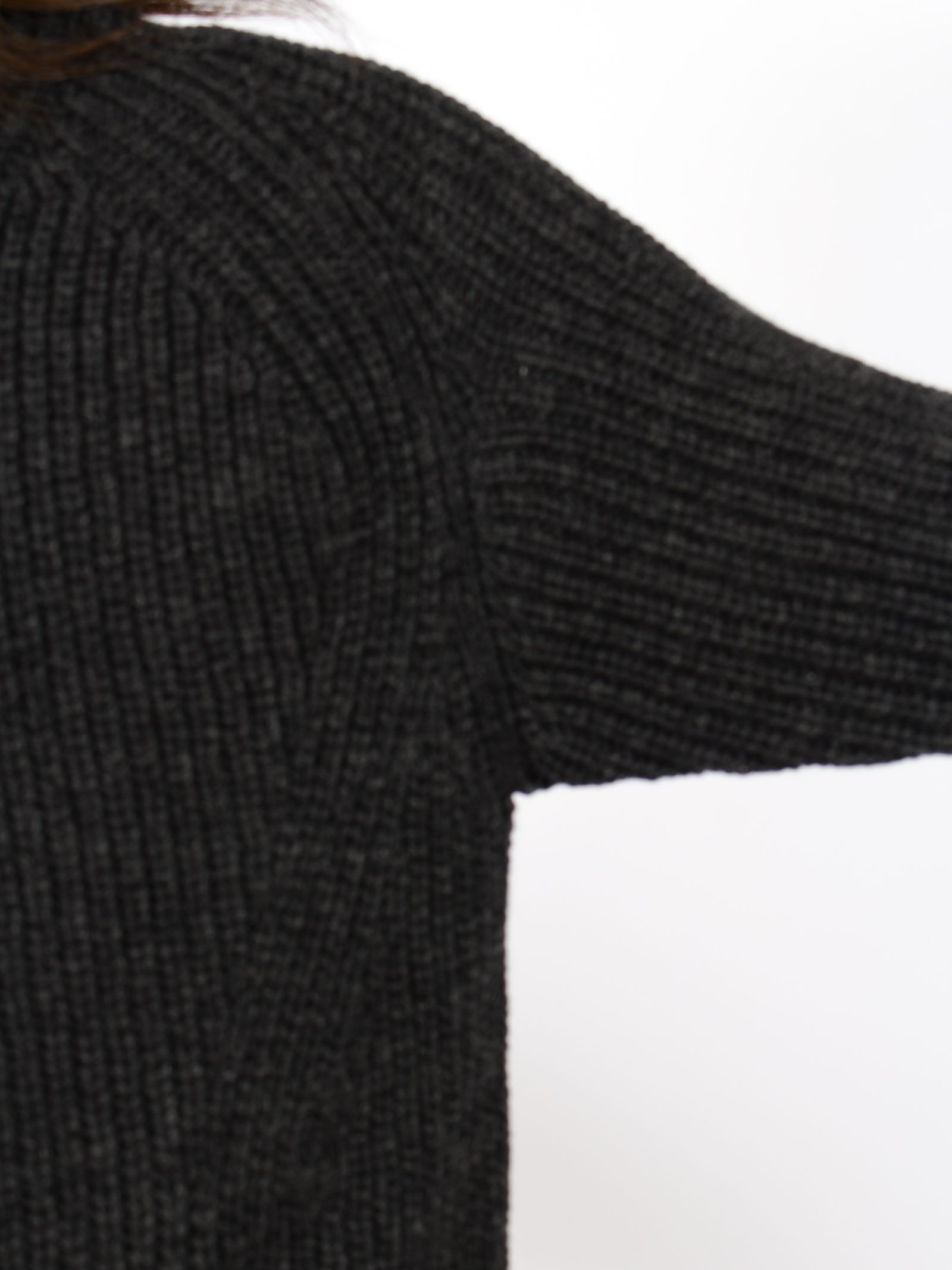 【26AW】ドライバーズ ジップ アップ セーター ニット セーター / DRIVERS ZIP UP SWEATER / BLACK MELANGE(ブラック)