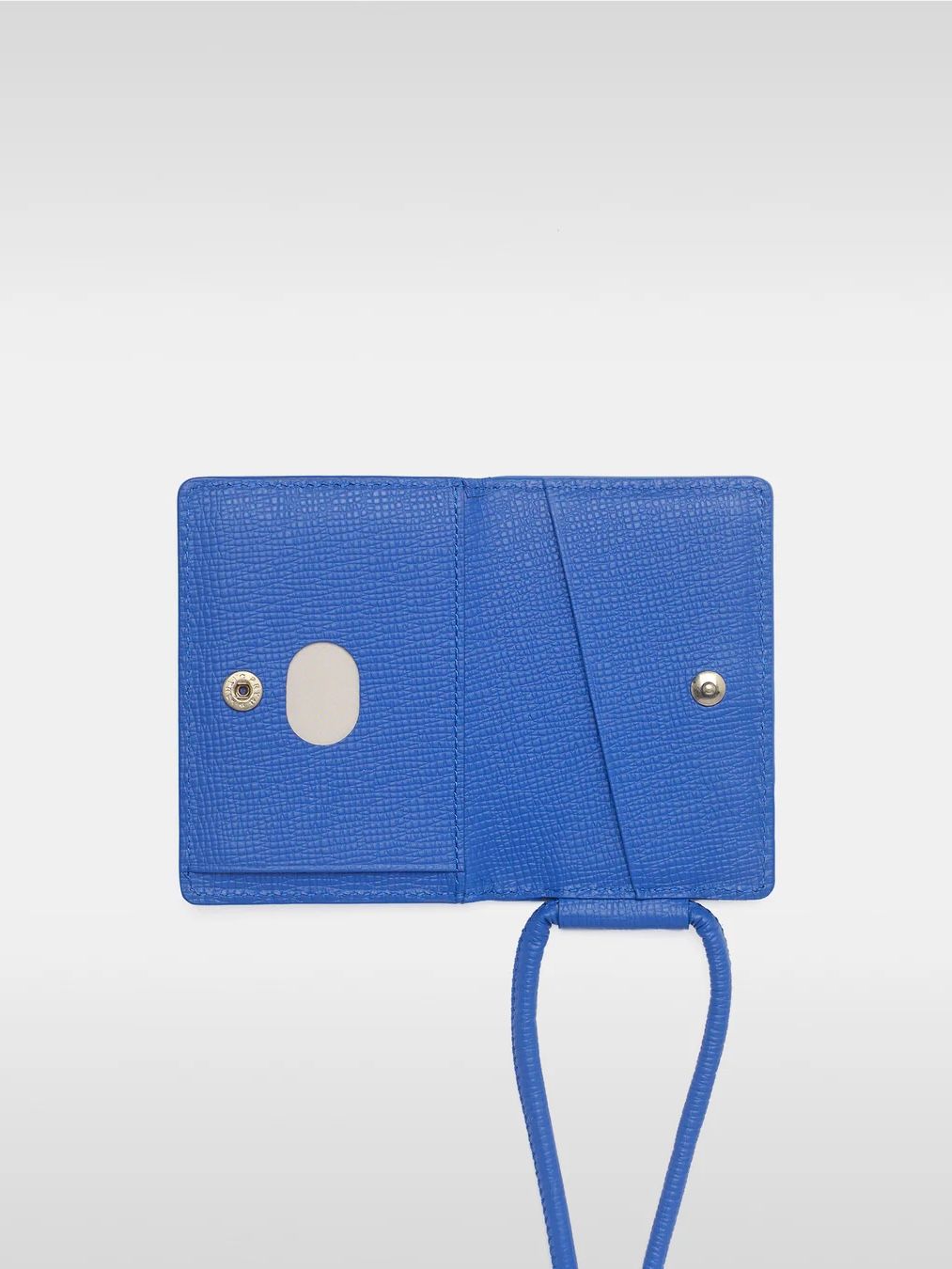 レザーストラップ付アイフォンアクセサリー ウォレット / STRAPPED ACCESSORY WALLET / ラピスブルー