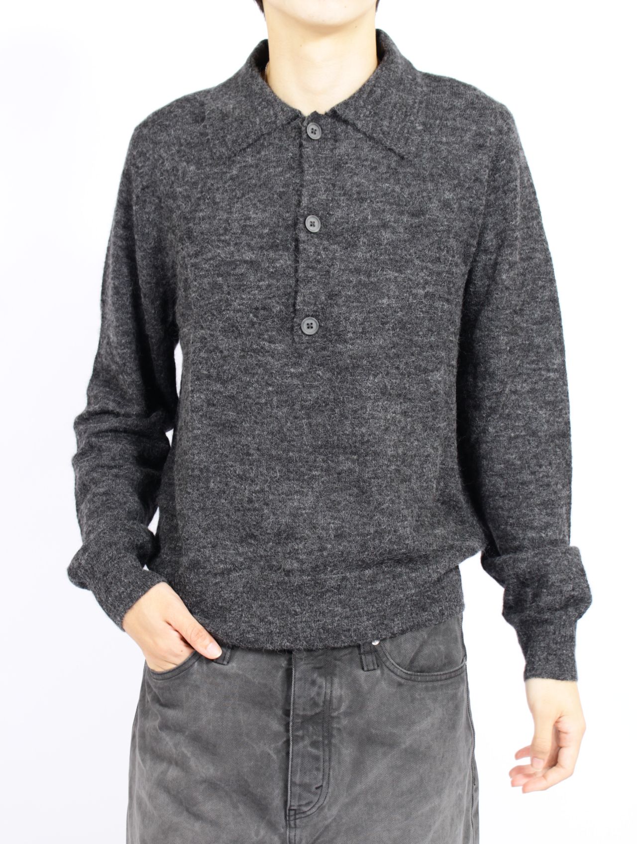 【25AW】アルパカ ニット プロパー セーター / PROPER SWEATER / GREY(グレー)