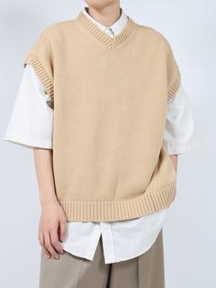 HED MAYNER - 【24SS】Vネック ニットベスト / KNIT V-NECK VEST 
