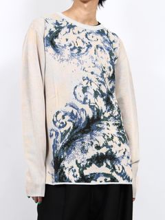 【25SS】ユーロピアン モチーフ ニット / EUROPEAN MOTIF KNIT / ホワイト