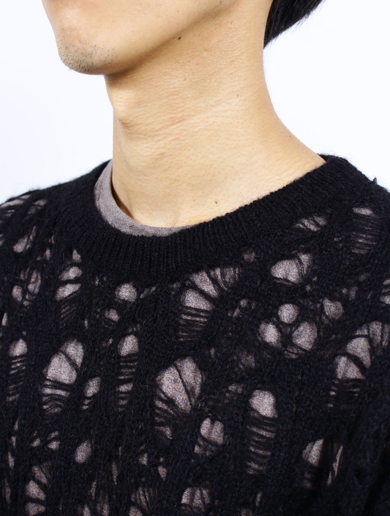 KJ着　ロットワイラーブラック モヘアセーター KJ着 ロットワイラーブラック モヘアセーター