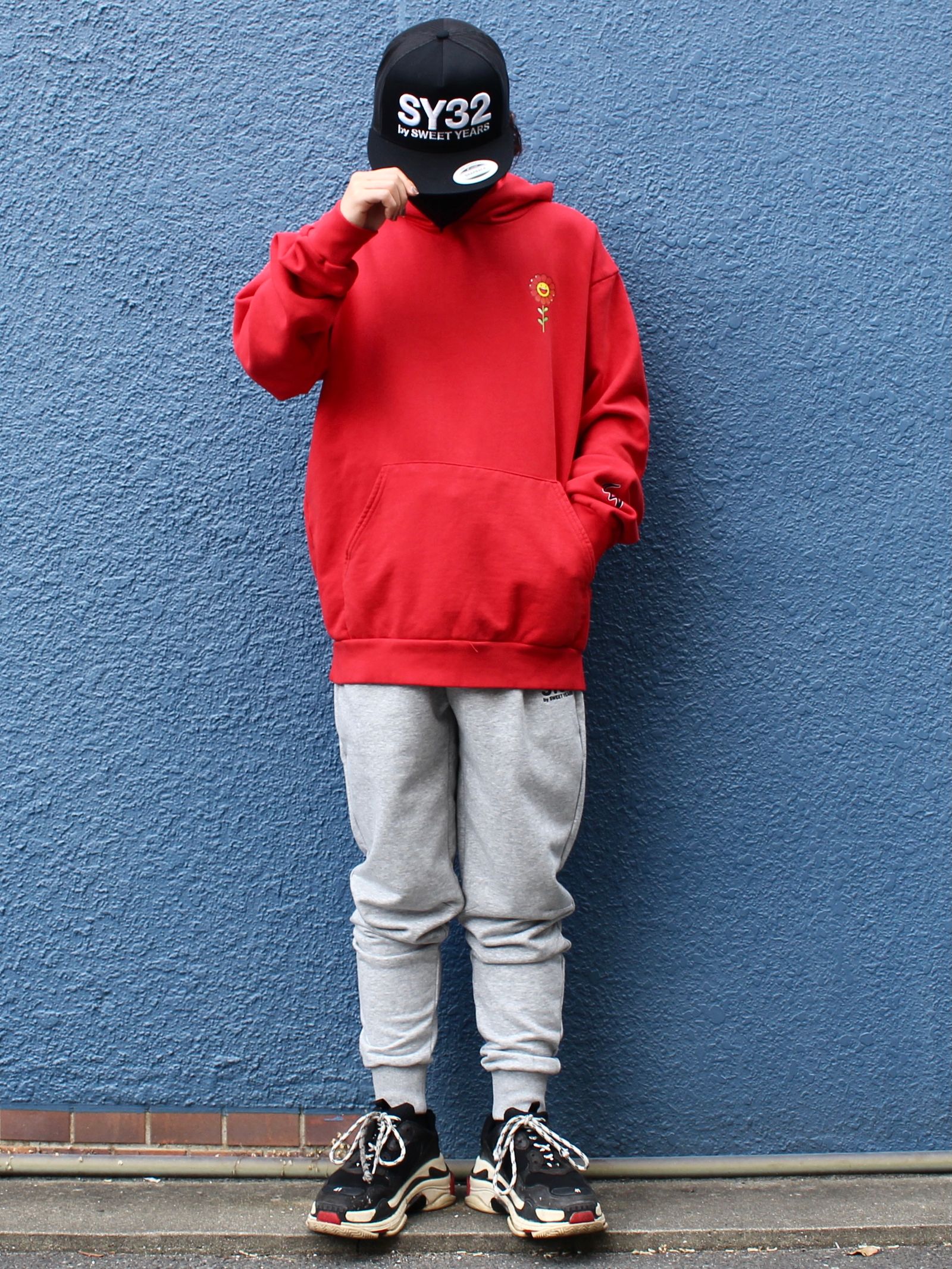 フラワープリント フーディー / Rojo Flower Hoodie / レッド