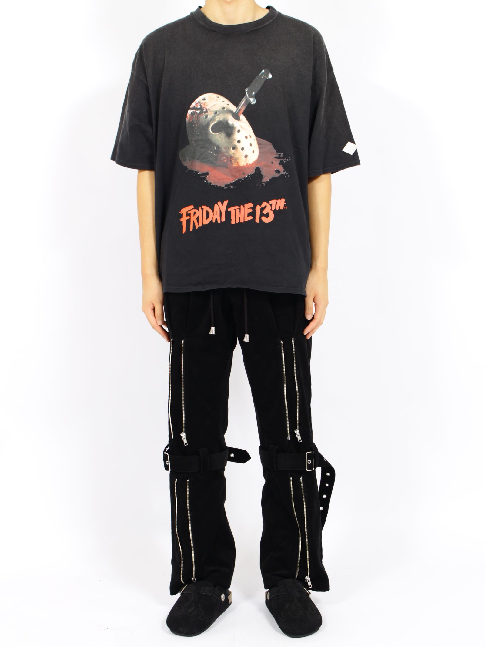 【13日の金曜日コラボ】ヴィンテージ エフェクト Tシャツ / x FRIDAY THE 13TH VINTAGE EFFECT T-SHIRT 01 / ブラック