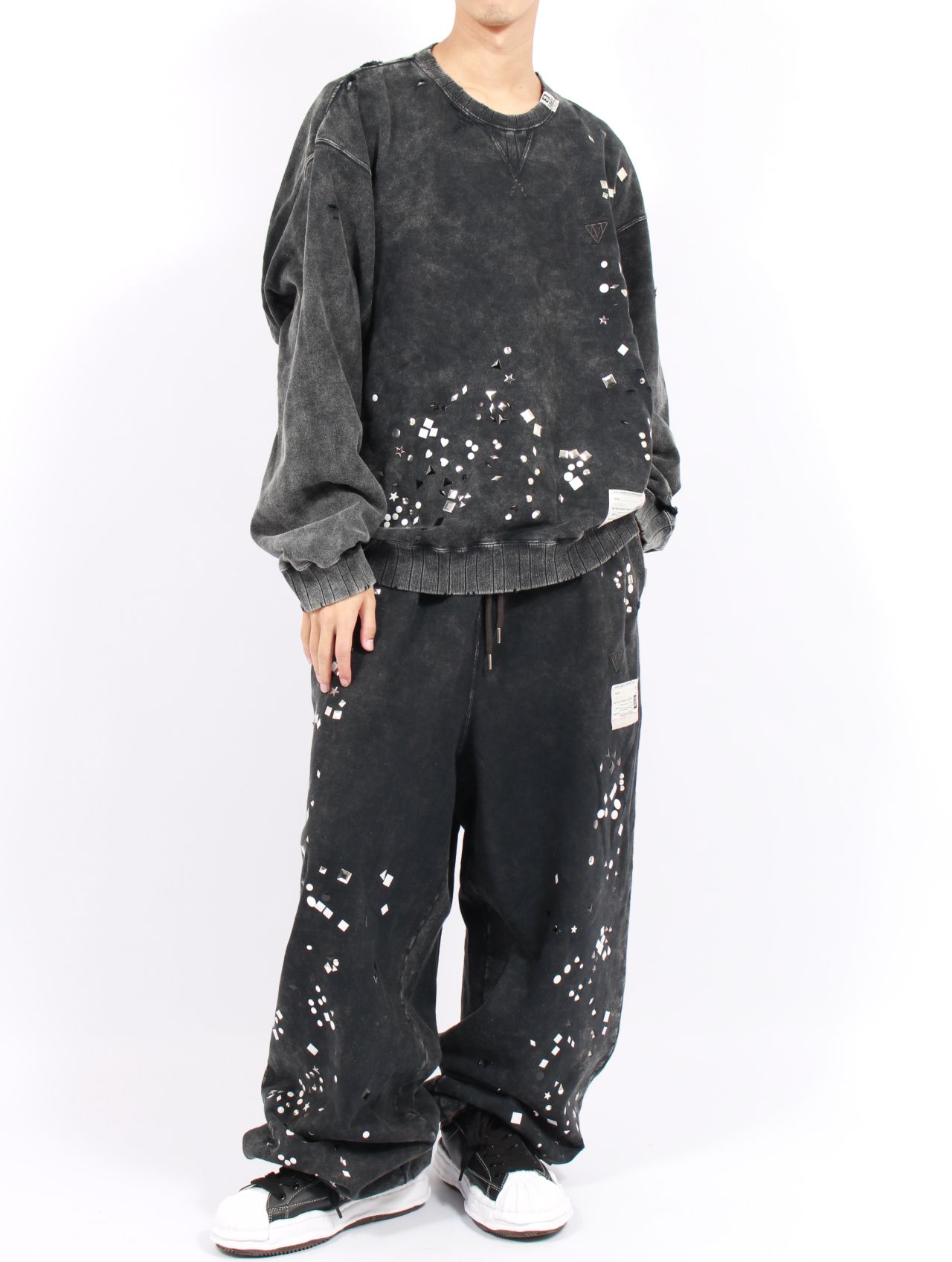 【25AW】エンブリッシュ ブリーチ プルオーバー / EMBELLISH BLEACH PO / ブラック