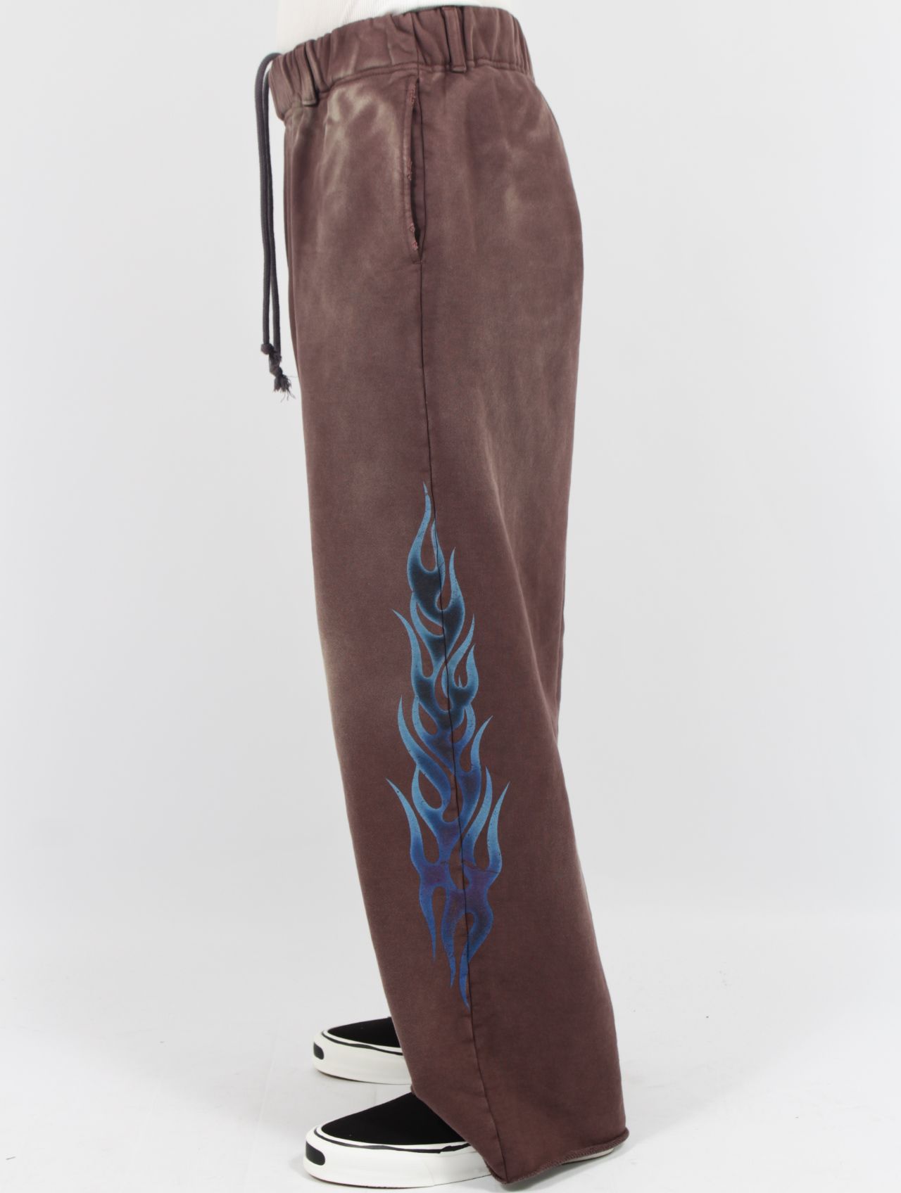 【25SS】"ファイア" ディストレスト スウェットパンツ / “FIRE” DISTRESSED SWEAT PANTS / ブラウン