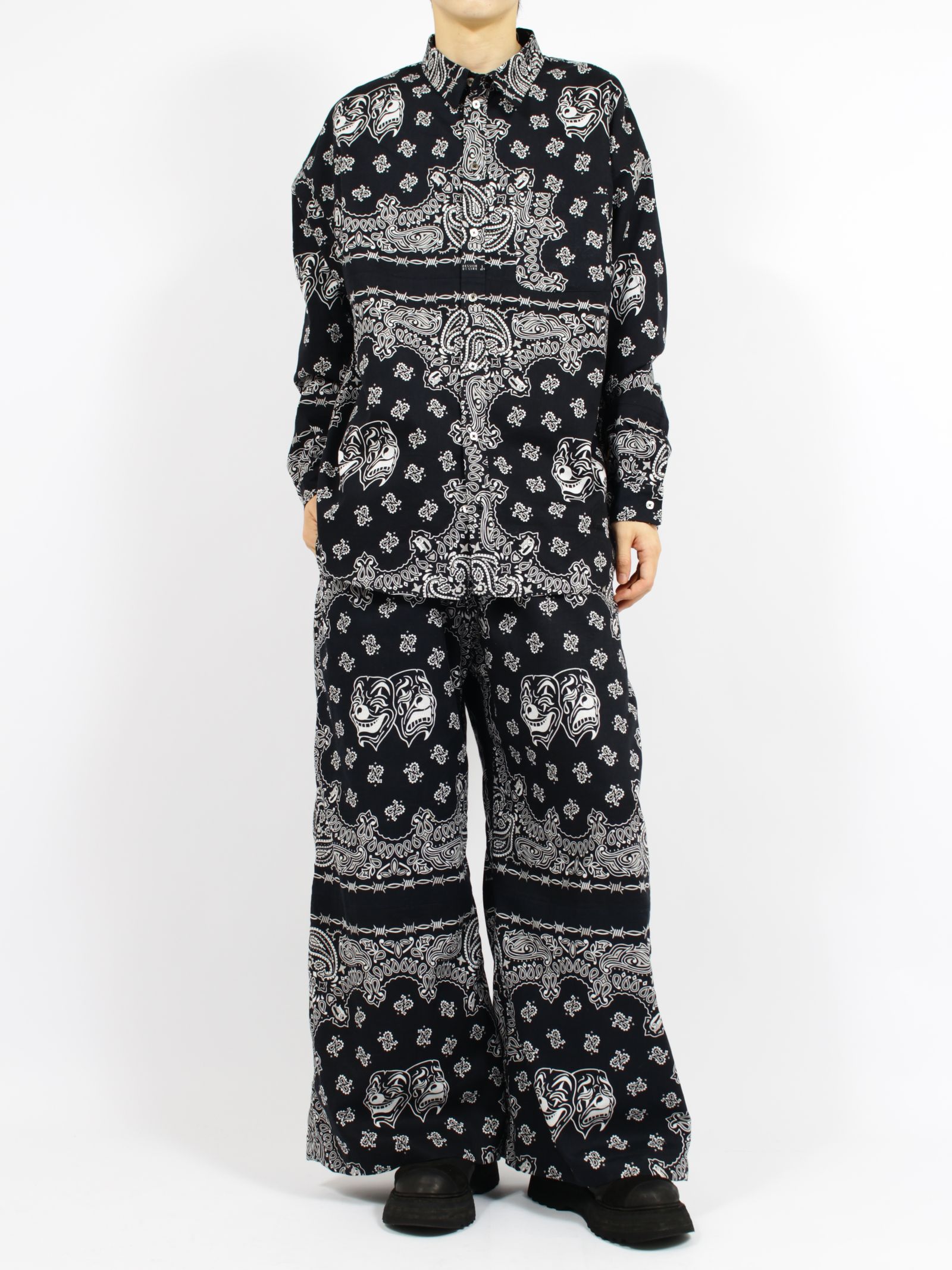 【26SS】コットン バンダナ シャツ ジャケット / COTTON BANDANA SHIRT JKT / ブラック