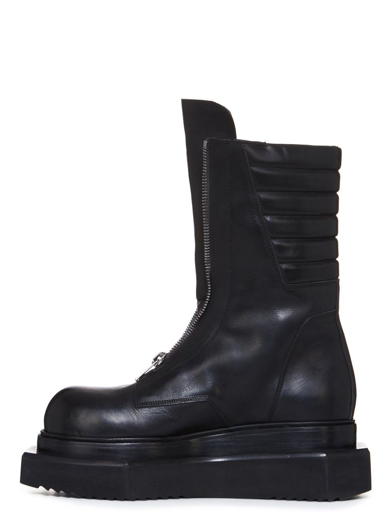 RICK OWENS - 【23FW】フロントジップ モト サイクロプス ブーツ /MOTO 