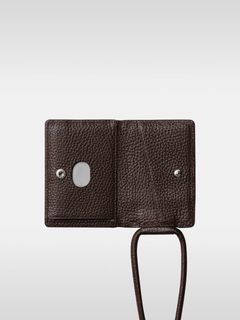 ストラップ付 レザー カードケース / STRAPPED ACCESORY CARDCASE / ダークブラウン