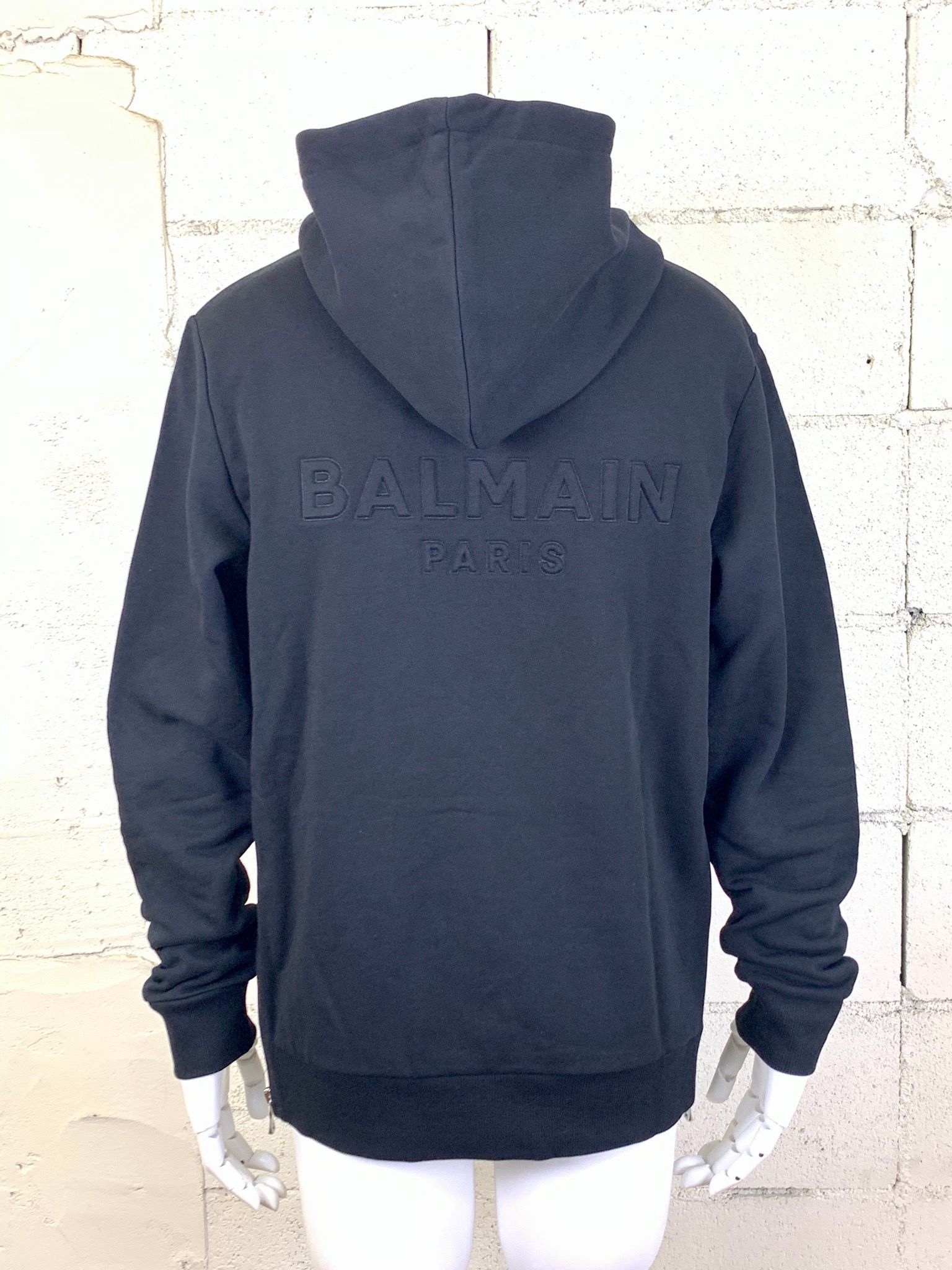 ジップアップ パーカー / BH2 C&S ZIPPED / ブラック × シルバー