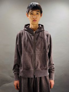 【25AW】ベーシック アシッド フーディー ジップアップ パーカー / BASIC ACID HOODIE / ブラウン