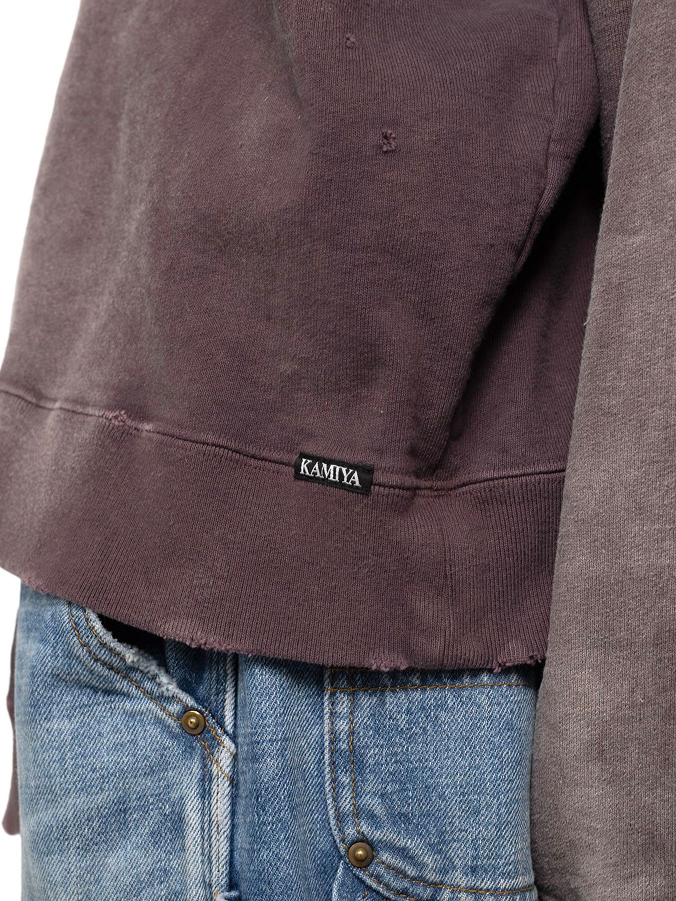 【24AW】ロデオ ブリーチド プルオーバー スウェット / "RODEO"BREACHED PULLOVER / ブラウン